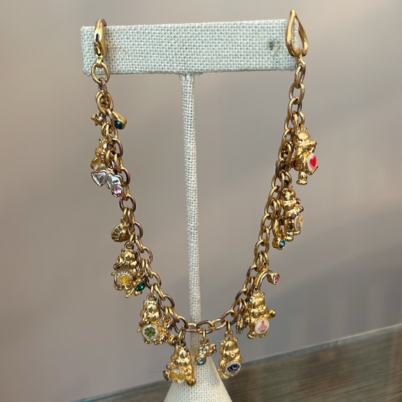 Bradford Exchange Care Bears 24k Gold Plated & Swarovski Charm Bracelet Rare - Picture 16 of 17